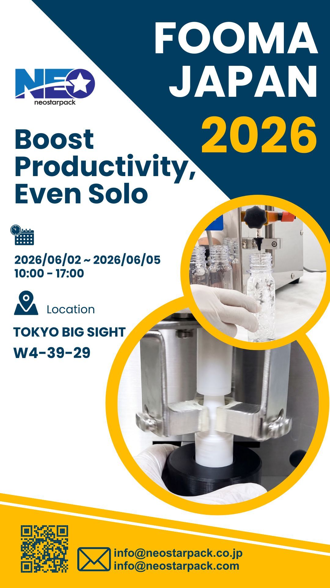 neostarpack fooma japan-2026 filler packaging line